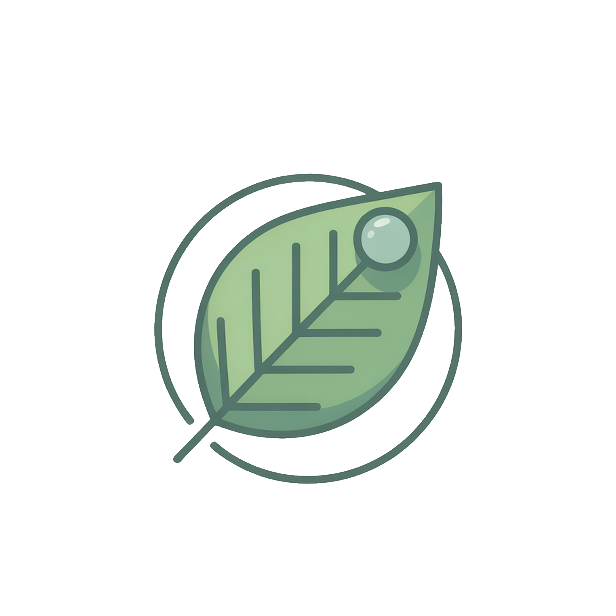Icon representing optimal air humidity for skin and plants from 250ml humidifier.